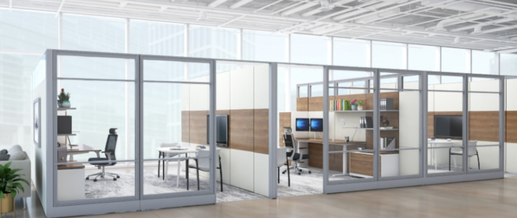 High Wall Office Cubicles with Doors