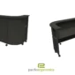 Mobile Reception Desk with Metal Accents