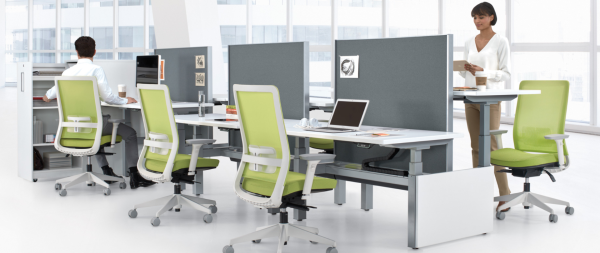 Office benching Office Benching with Sit Stand Desks