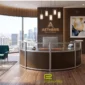Small Curved Reception Desk