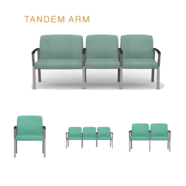 Tandem Waiting room seating tandem arm