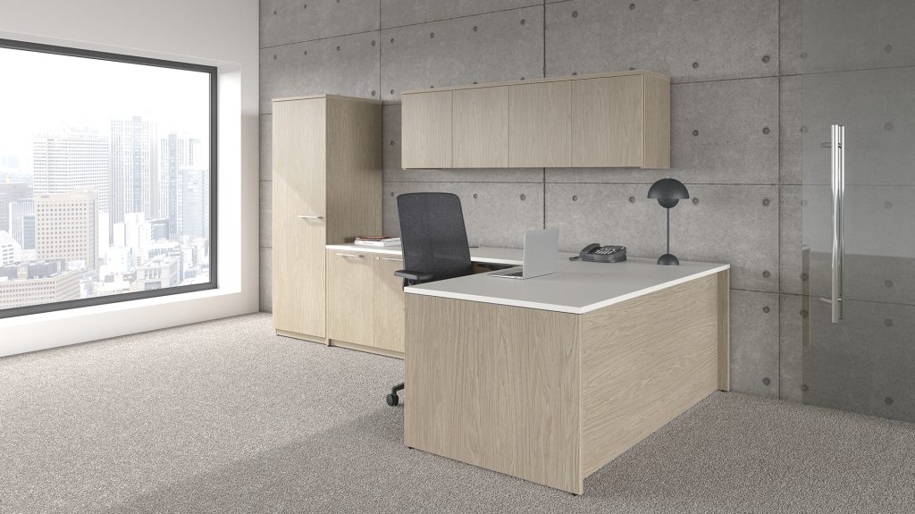 Light Wood Executive Desk