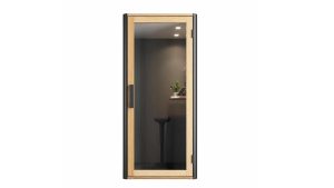 Acoustic pod with wooden fram
