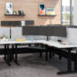 L shaped standing desk