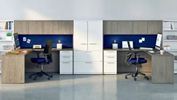 Desk with Overhead storage