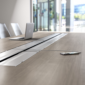 Charging a phone in a conference table with power outlets