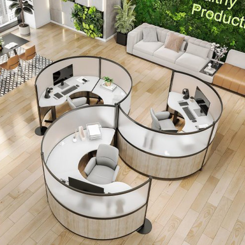 San Diego office furniture modern- Modern Round Cubicles