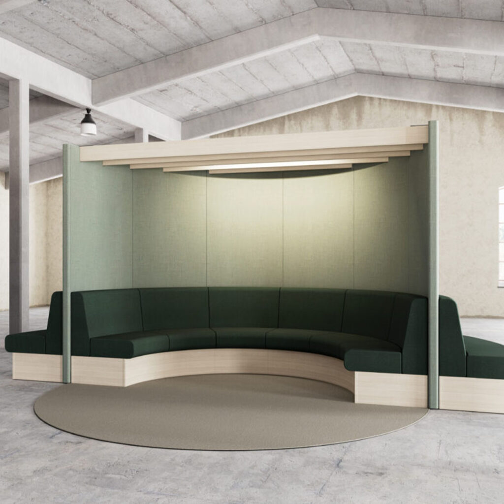 Curved sitting areas