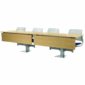 Lecture hall seating with wood modesty