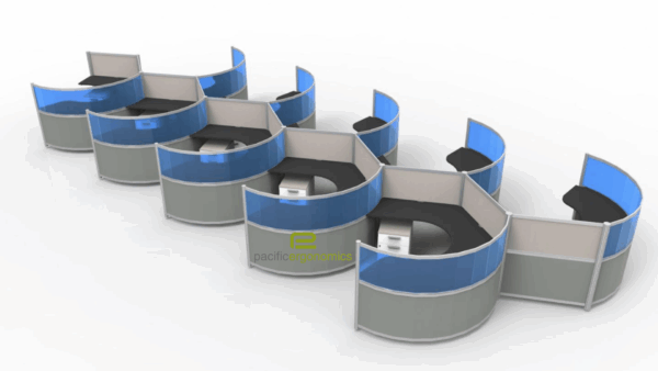 Angled Curved Workstations