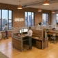 Contemporary Office Cubicles-Dark Laminate