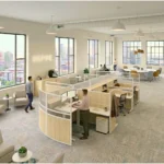 Contemporary Office Cubicles-White Frame