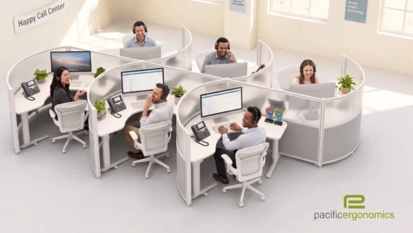small office cubicles for a call center