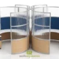 Modular manager stations in blue- 85"