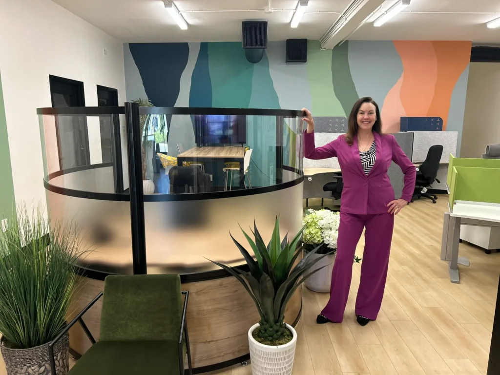 Kirstie Berzanski in Pacific Ergonomics Showroom