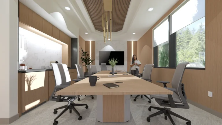The finished conference room