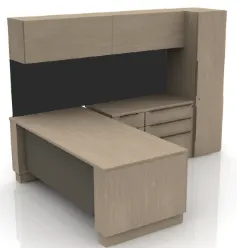 Desk configuration fitted to a smaller office