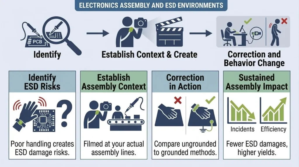 Task Specific Ergonomic Safety Training for Electronics Assembly and ESD Environments