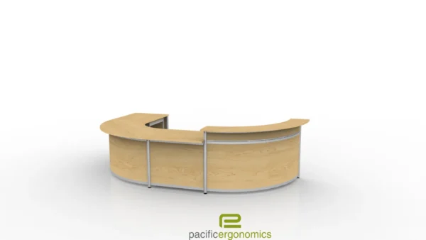 U Shaped Reception Desk Typical- Maple