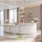 U Shaped Reception Desk -White