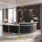 U Shaped Reception Desk with white frame- Gray