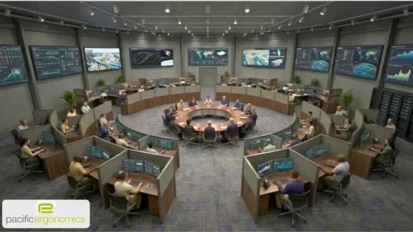 Lunar Halo Large Cubicles for Collaborative Teams, cubicle clusters in a large office