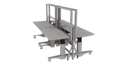 Adjustable Lab Tables Electric, electric lab table with a lower shelf