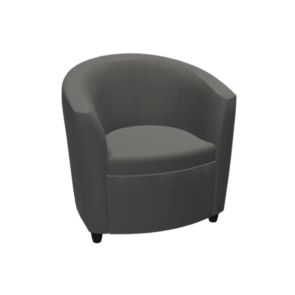 Club Chair with Tablet Arm, charcoal chair