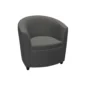 Club Chair with Tablet Arm, charcoal chair