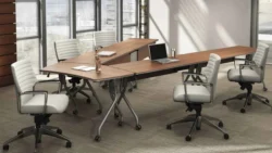 Modular Tables, modular tables in a conference room